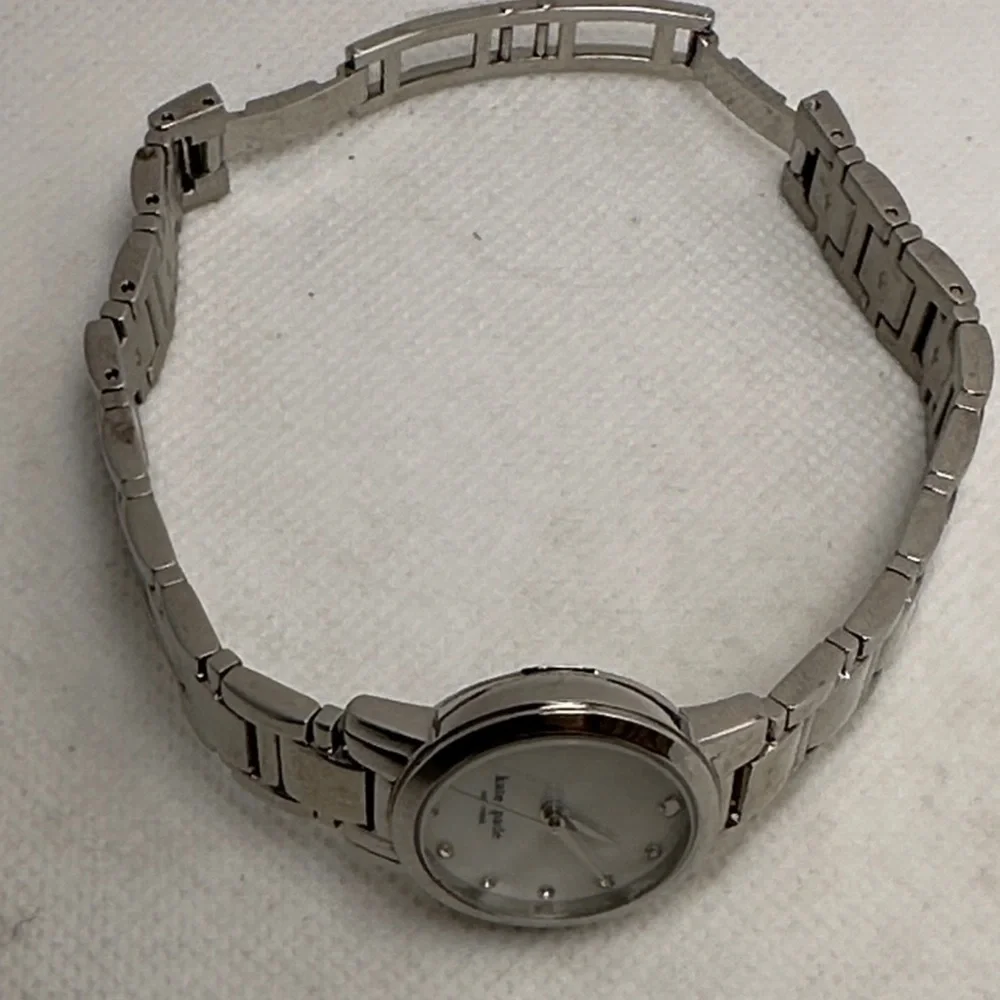 Kate Spade Gramercy Bracelet Watch Mother of Pearl Dial Crystal Hour Markers